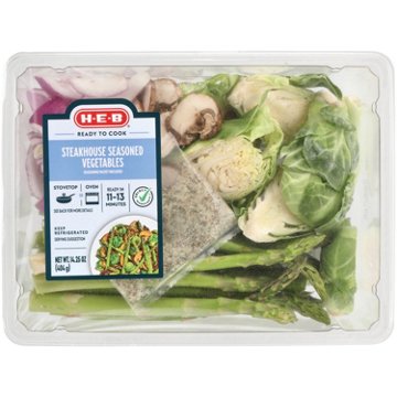 H-E-B Side Solutions - Steakhouse Seasoned Vegetables, 14.25 oz