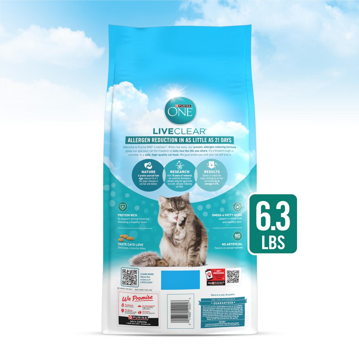 Purina ONE LiveClear Allergen-Reducing Cat Food Dry Formula - Real Chicken As The Number One Ingredient; image 8 of 9