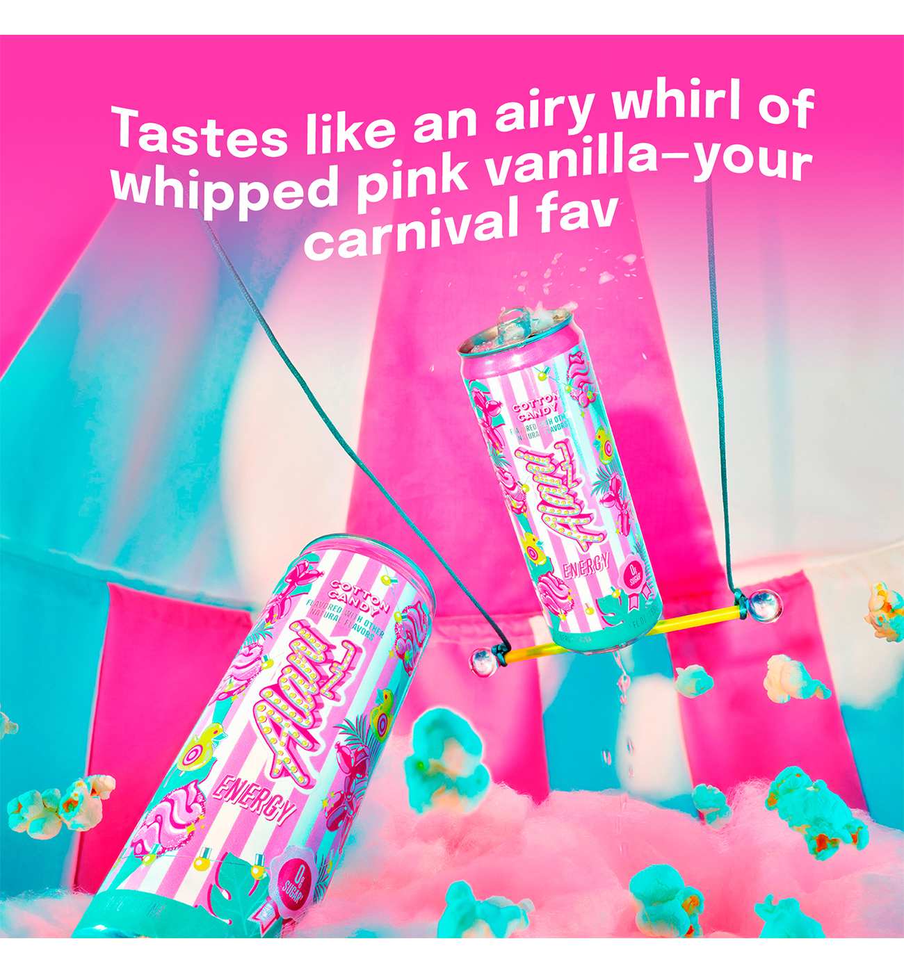 Alani Nu Zero Sugar Energy Drink - Cotton Candy - Shop Sports & energy ...