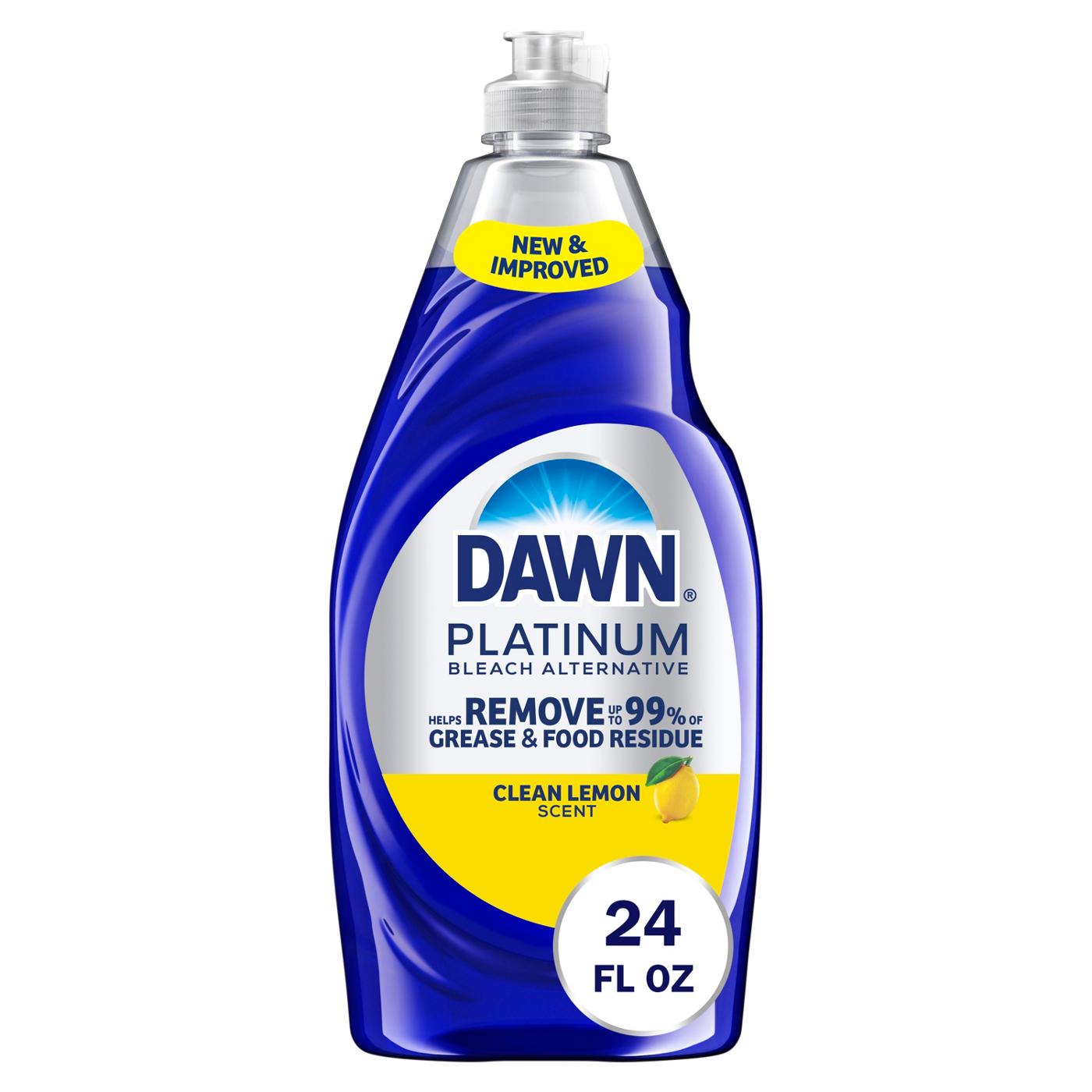 Dawn Platinum Liquid Dish Soap Bleach Alternative - Clean Lemon; image 1 of 8