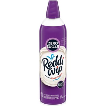 Reddi Wip Zero Sugar Keto Friendly Whipped Topping Made with Real Cream, 13 oz