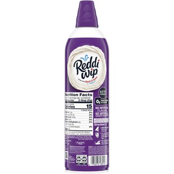 Reddi Wip Zero Sugar Keto Friendly Whipped Topping Made with Real Cream, 13 oz