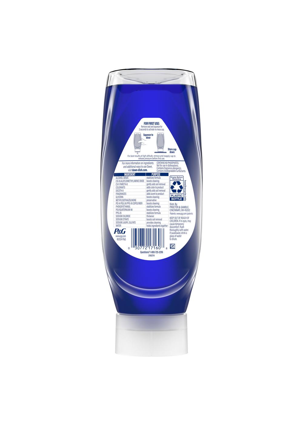 Dawn Platinum Plus Power Suds EZ-Squeeze - Fresh Rain; image 2 of 4