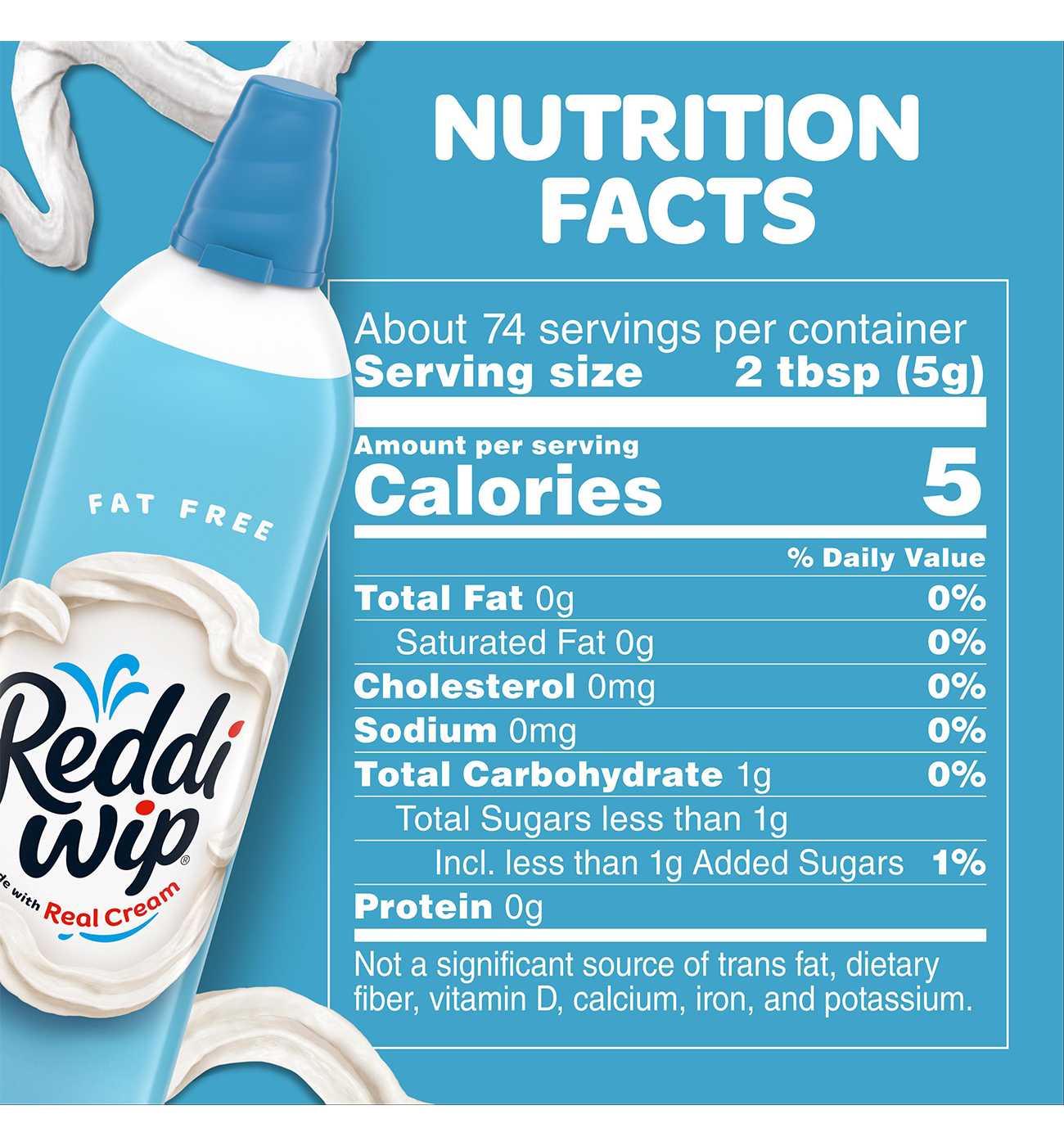 Reddi Wip Fat Free Whipped Topping Made with Real Cream; image 2 of 4