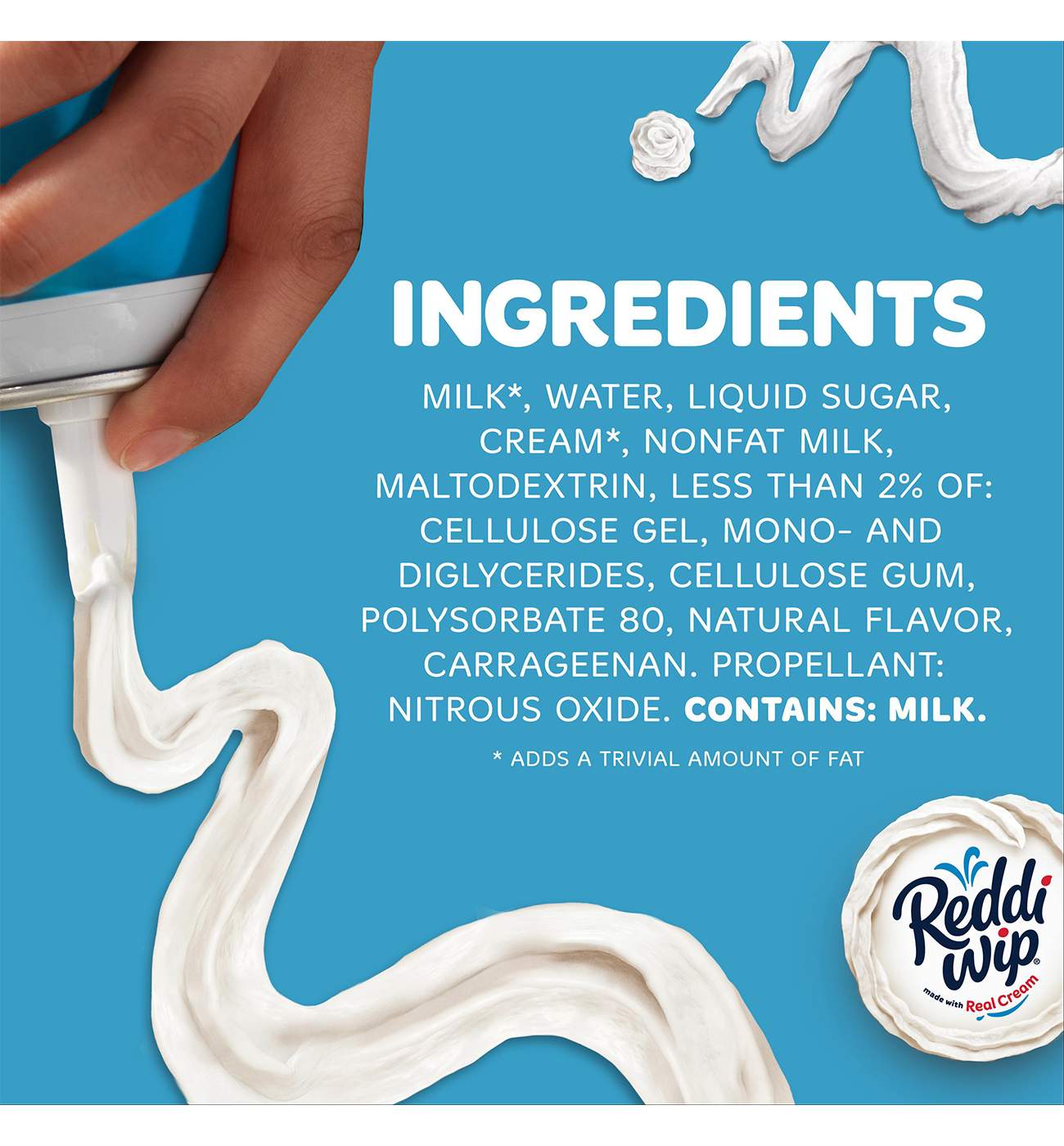 Reddi Wip Fat Free Whipped Topping Made with Real Cream; image 4 of 4