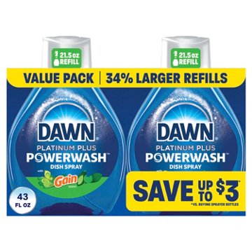 Dawn Powerwash Platinum Plus Refills - Original, 43 oz, 43 oz