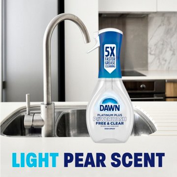 Dawn Powerwash Free & Clear Spray Dish Soap Refills - Light Pear Scent, 2 ct
