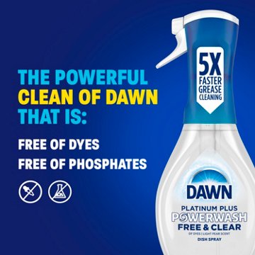 Dawn Powerwash Free & Clear Spray Dish Soap Refills - Light Pear Scent, 2 ct