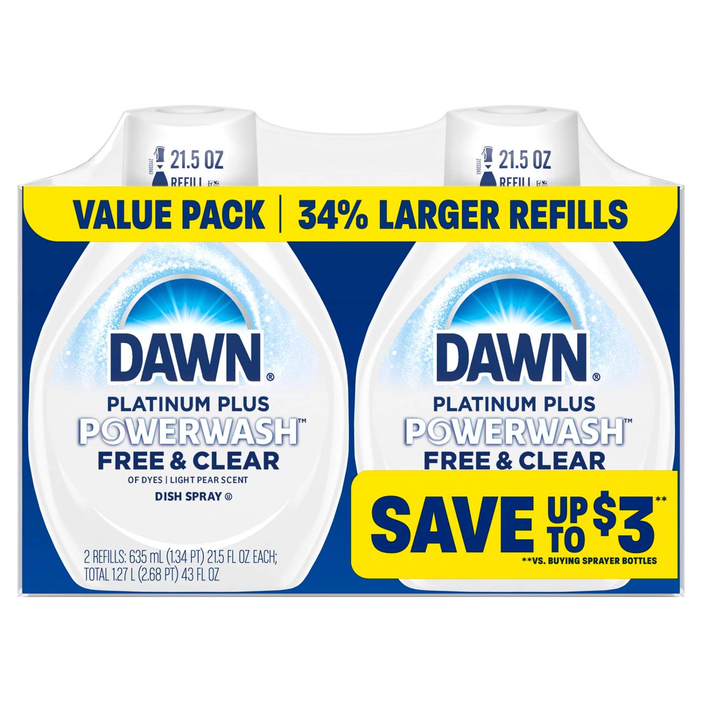 Dawn Powerwash Free & Clear Spray Dish Soap Refills - Light Pear Scent; image 4 of 9