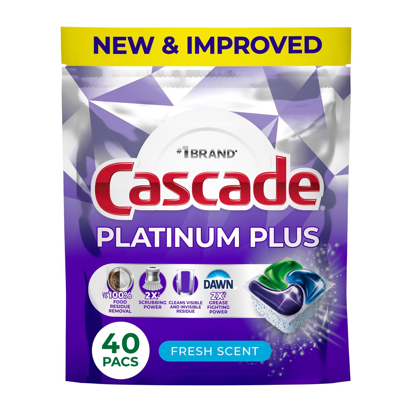 Cascade Platinum Plus Dishwasher Pods - Fresh Scent; image 1 of 10