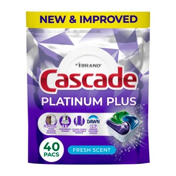 Cascade Platinum Plus Dishwasher Pods - Fresh Scent, 40 ct
