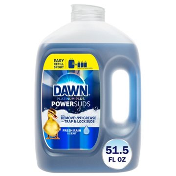 Dawn Platinum Plus PowerSuds Liquid Dish Soap Refill - Fresh Rain