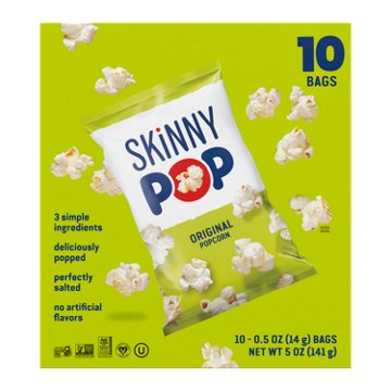 SKINNYPOP Popped Popcorn Multipack Bags - Original, 10 ct