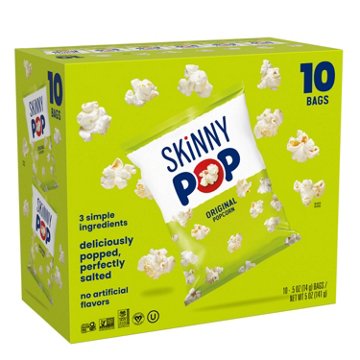 SKINNYPOP Popped Popcorn Multipack Bags - Original, 10 ct
