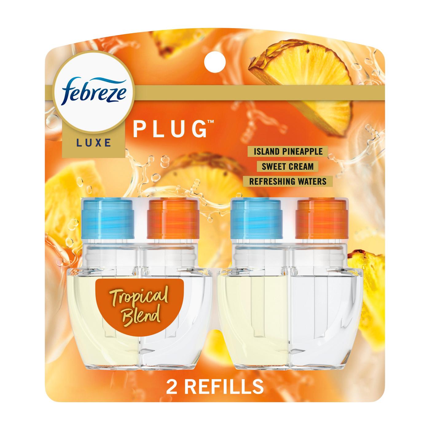 Febreze Luxe Plug In Air Freshener Odor-Fighting Scented Oil Refill - Tropical Blend; image 1 of 10