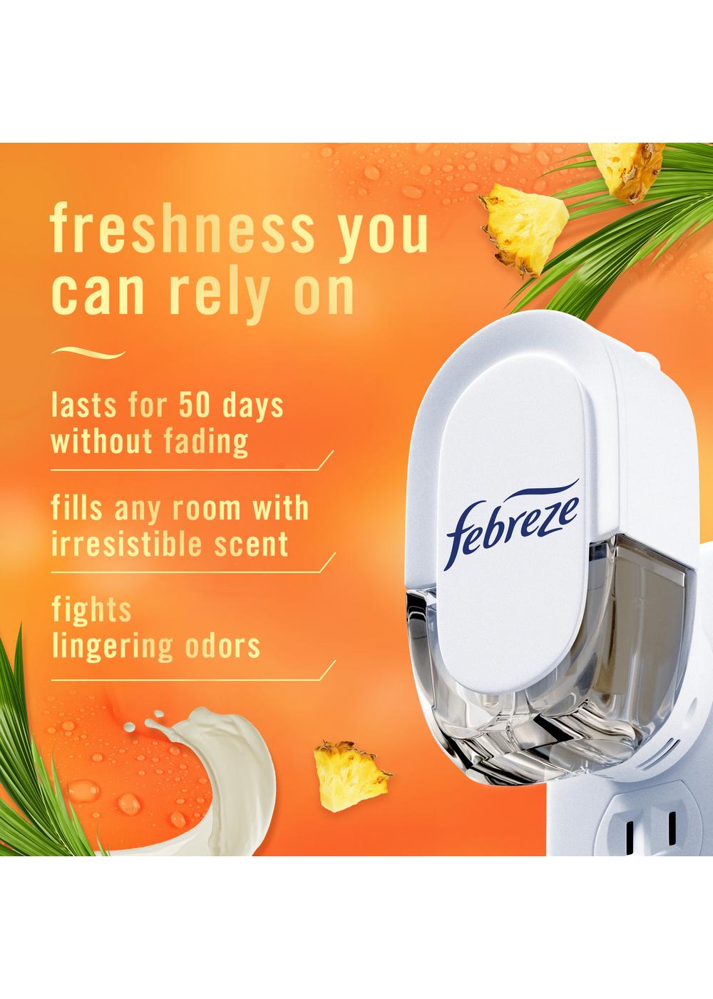 Febreze Luxe Plug In Air Freshener Odor-Fighting Scented Oil Refill - Tropical Blend; image 2 of 10