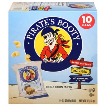 Pirate's Booty Aged White Cheddar Rice & Corn Puffs Multipack Bags