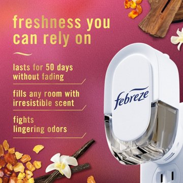 Febreze Luxe Plug In Air Freshener Odor-Fighting Scented Oil Refill - Vanilla Suede, 2 ct