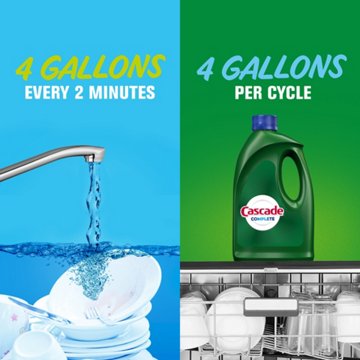 Cascade Complete Dishwasher Detergent Liquid Gel, Fresh Scent, 120 oz