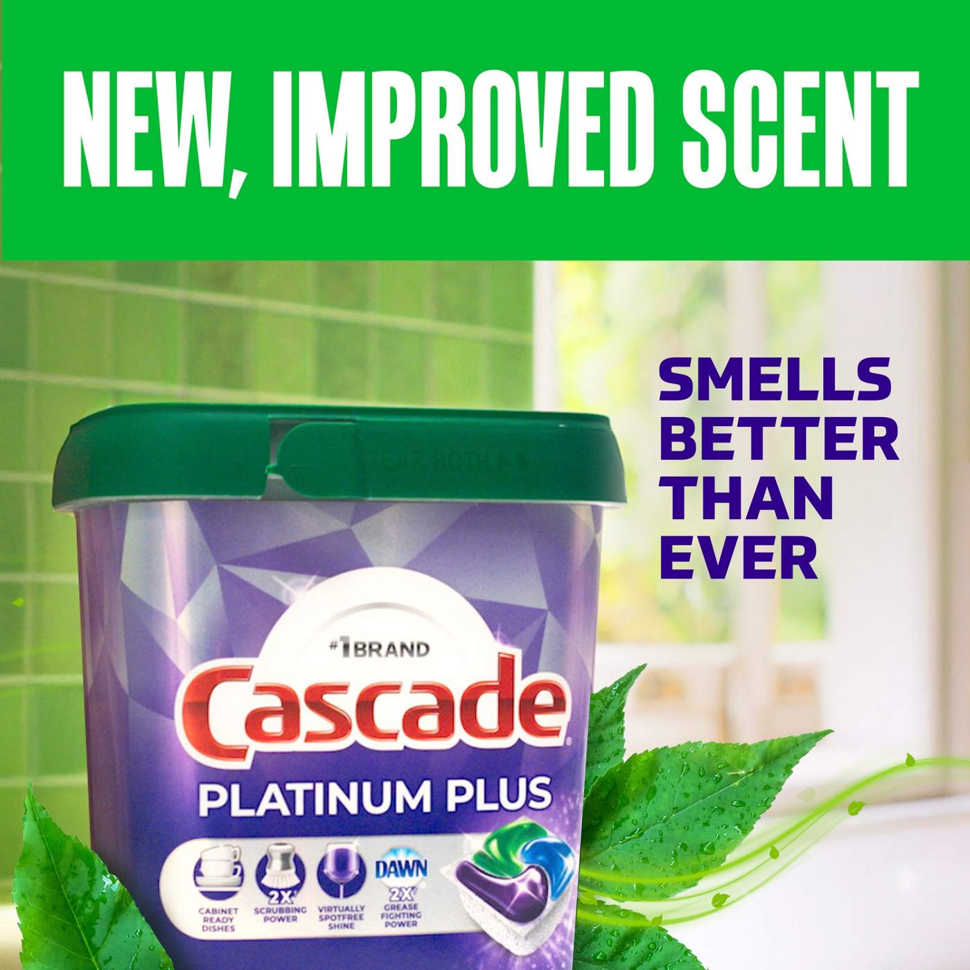 Cascade Platinum Plus Dishwasher Pods, Mountain Scent; image 6 of 9