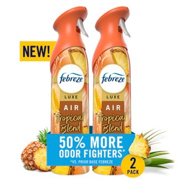 Febreze Luxe Air Freshener Odor Fighting Room Spray Value Pack - Tropical Blend Scent