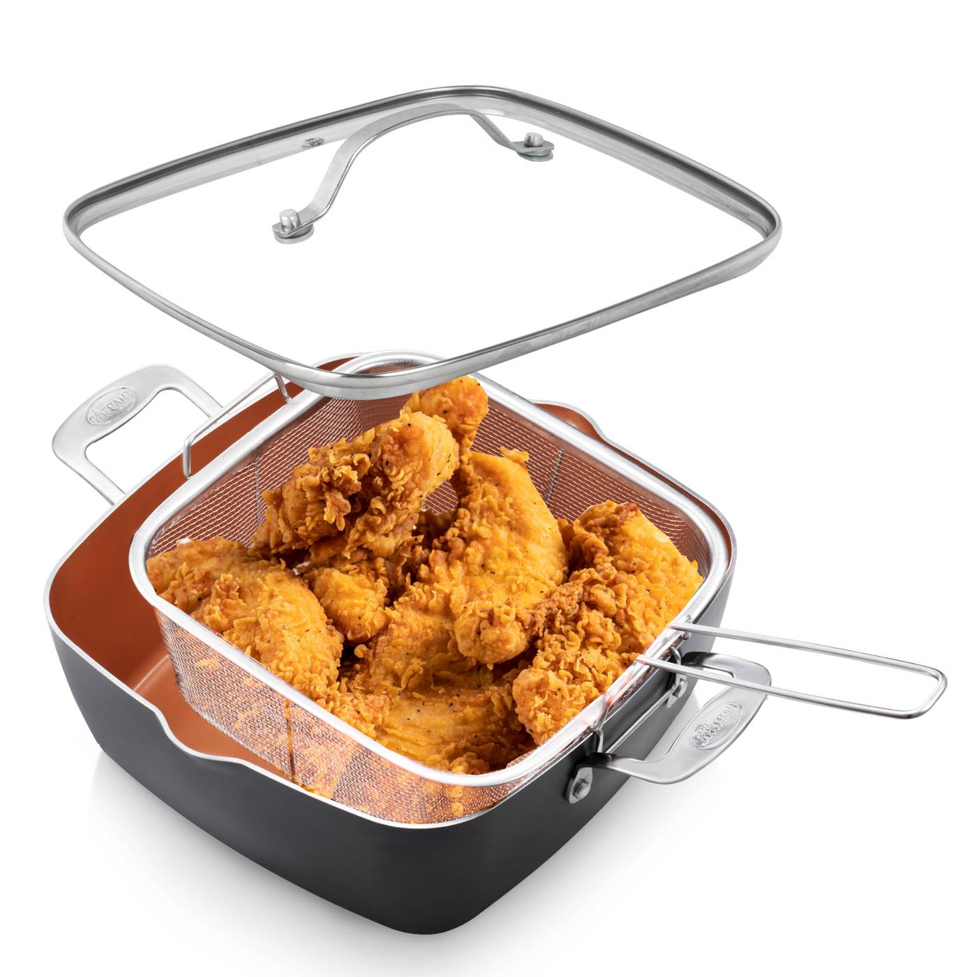 Gotham Steel Diamond Deep Square Fry Pan Set, 4 pc; image 8 of 10