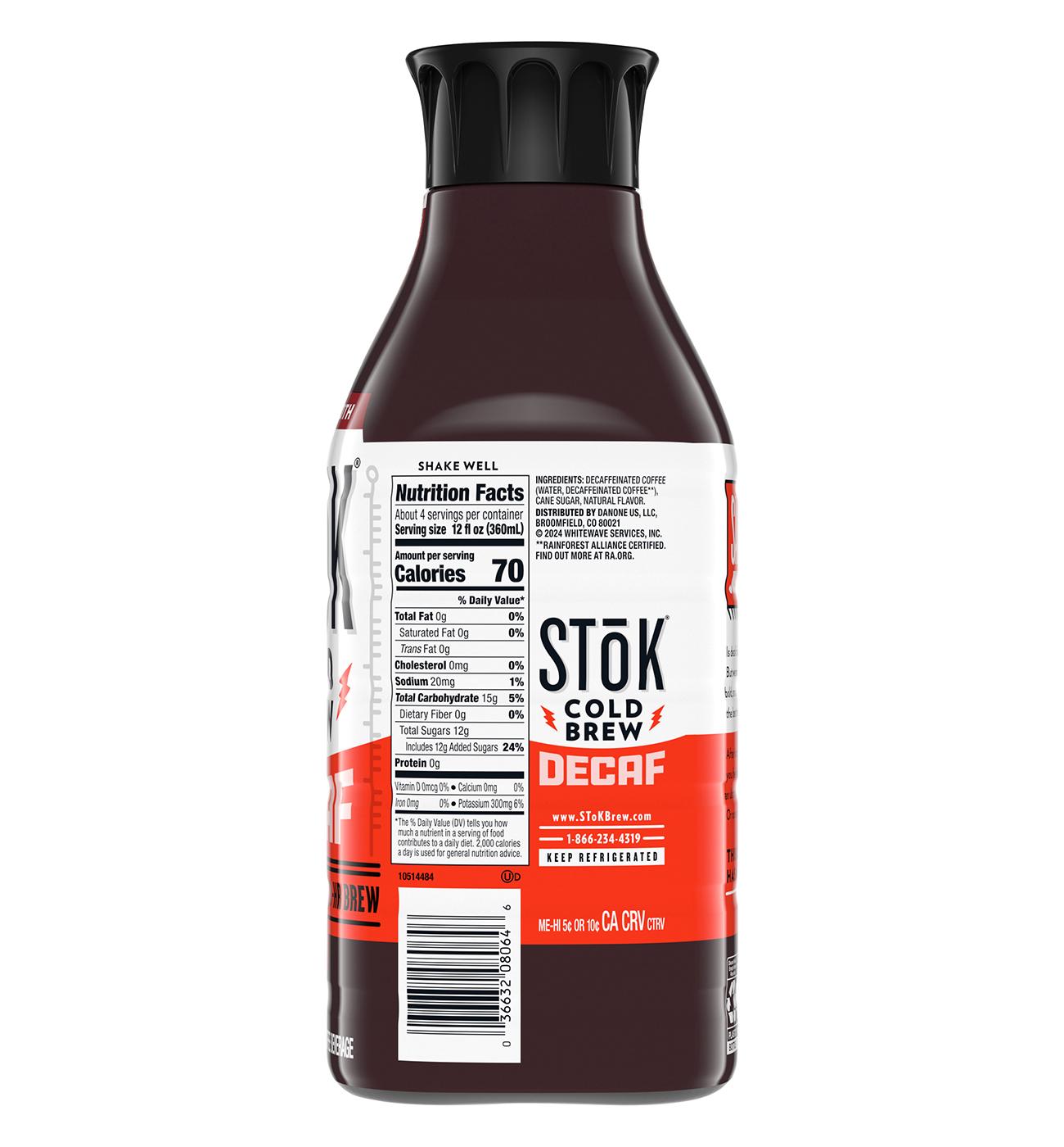 SToK Not Too Sweet Decaf Cold Brew Coffee; image 2 of 4
