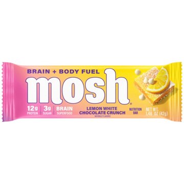 MOSH Lemon White Chocolate Crunch Protein Bar, 1.48 oz