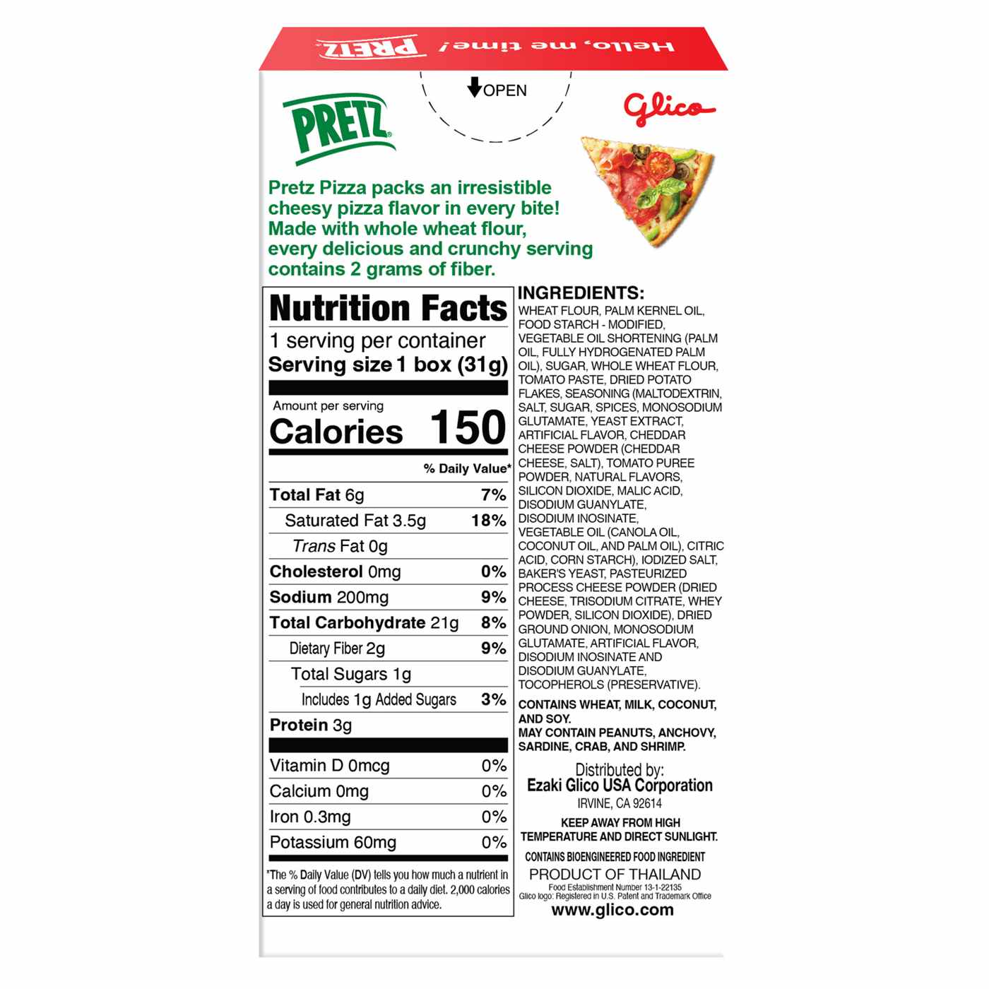 Glico Pretz Baked Snack Sticks - Pizza; image 2 of 3