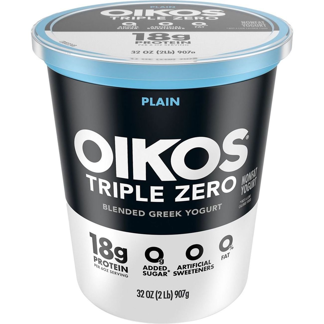 Oikos Triple Zero 18g Protein Greek Yogurt - Plain