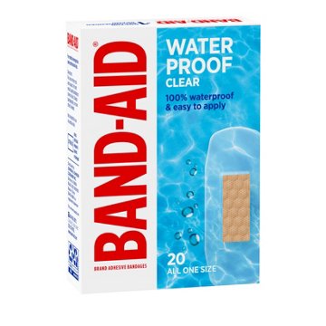 Band-Aid Waterproof Clear Bandages - Regular