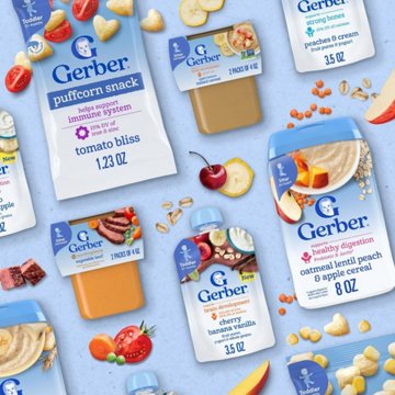Gerber Baby Food Pouch - Carrot Sweet Potato Chicken & Peas