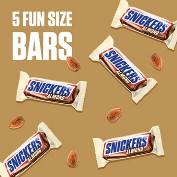 Snickers Almond Chocolate Fun Size Candy Bars, 5 pk