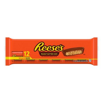 Reese's Milk Chocolate Snack Size Peanut Butter Cups, 12 pk