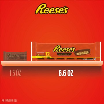 Reese's Milk Chocolate Snack Size Peanut Butter Cups, 12 pk