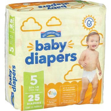 Hill Country Fare Baby Diapers Small Pack - Size 5, 25 ct