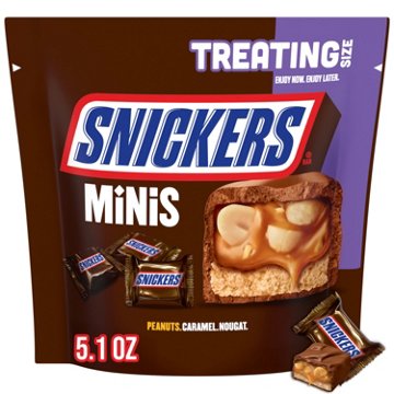 Snickers Minis Chocolate Candy Bars - Treating Size