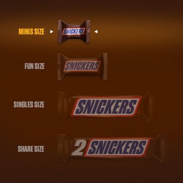 Snickers Minis Chocolate Candy Bars - Treating Size