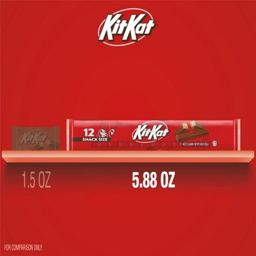 Kit Kat Milk Chocolate Wafer Snack Size Candy Bars, 12 pk