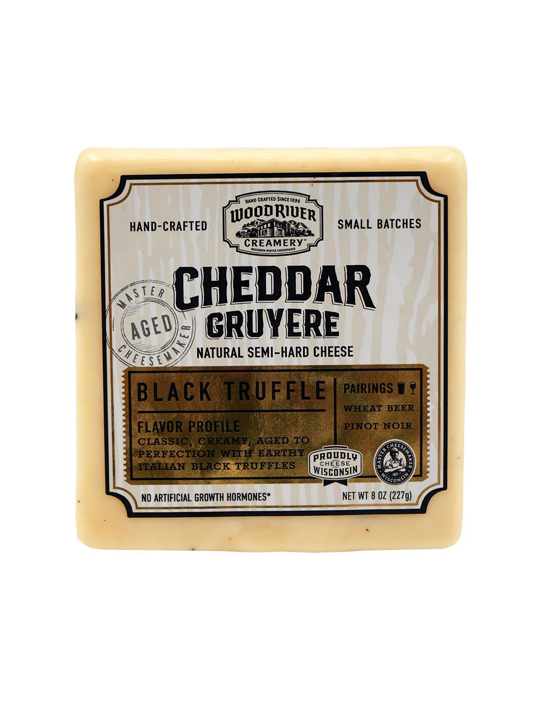 Wood River Creamery Cheddar Gruyere Cheese - Black Truffle; image 1 of 2