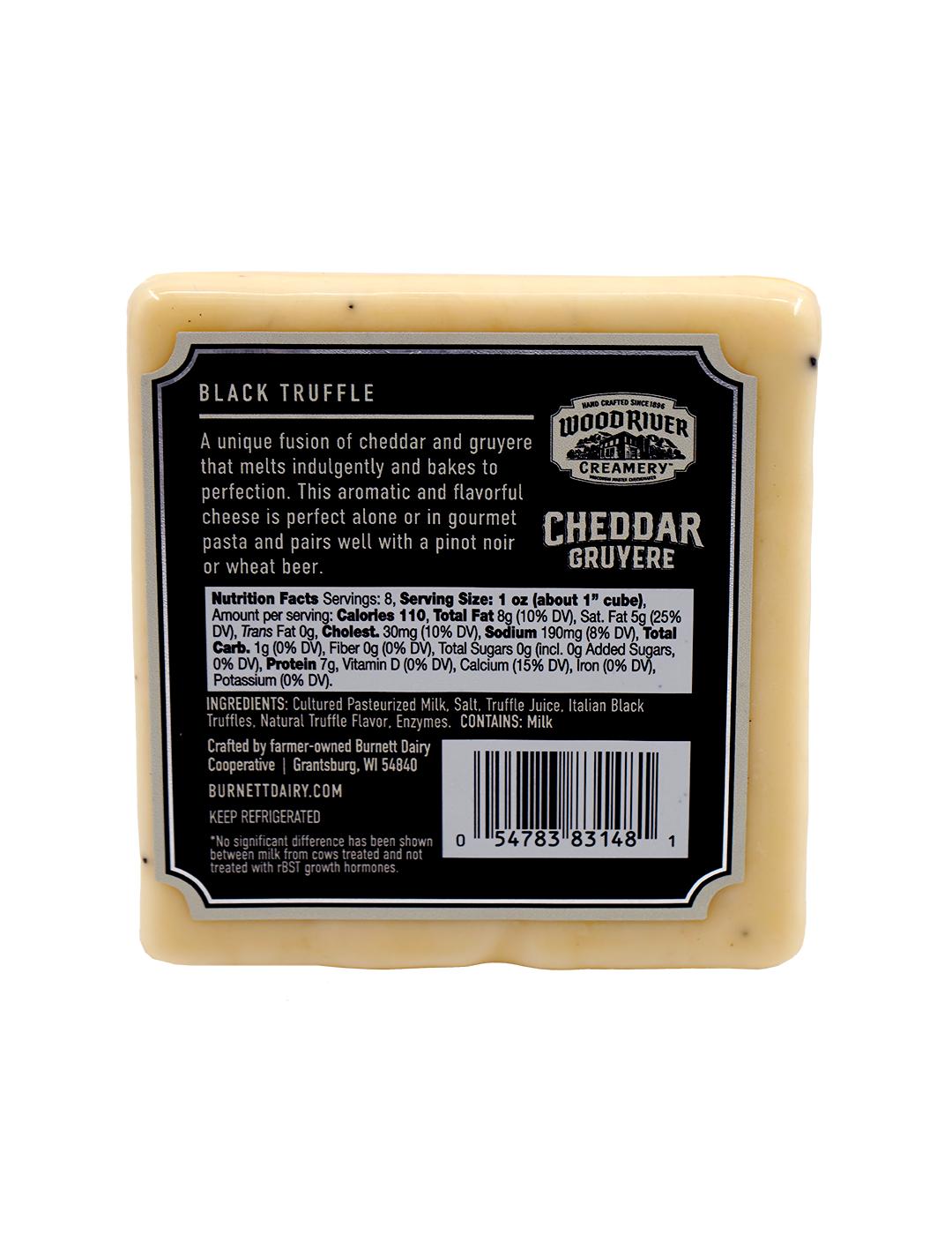 Wood River Creamery Cheddar Gruyere Cheese - Black Truffle; image 2 of 2