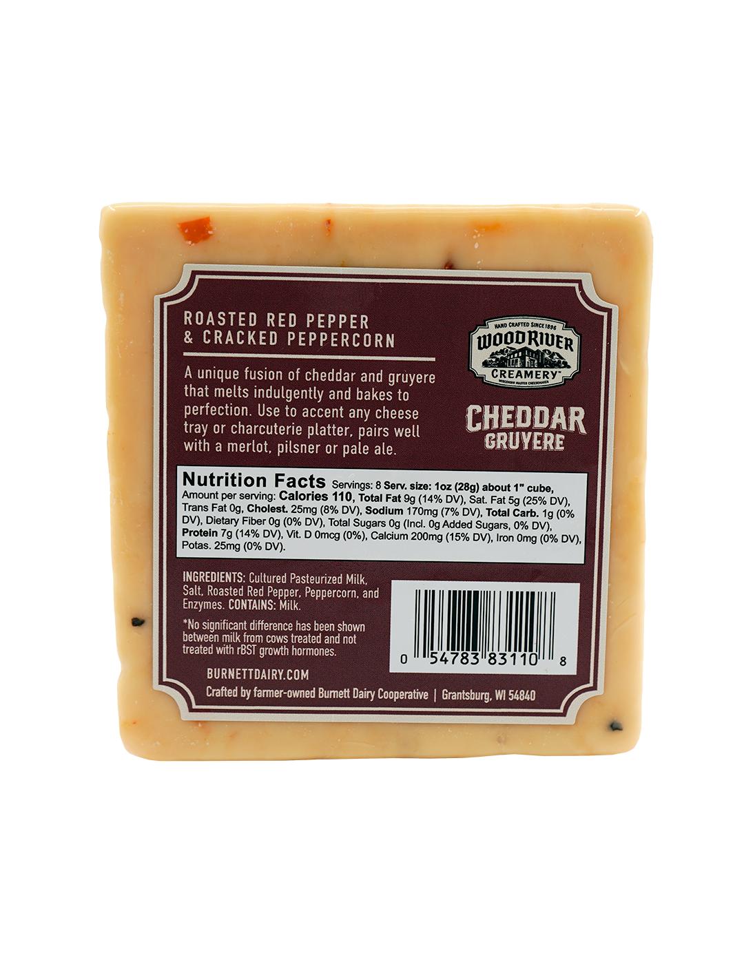 Wood River Creamery Cheddar Gruyere Cheese - Roasted Red Pepper & Cracked Peppercorn; image 2 of 2