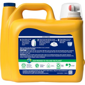 Arm & Hammer Deep Clean Odor Formula Laundry Detergent, 100 Loads - Radiant Burst