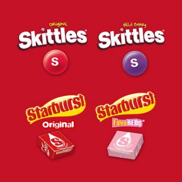 Skittles & Starburst Assorted Fun Size Candy - Jumbo Pack