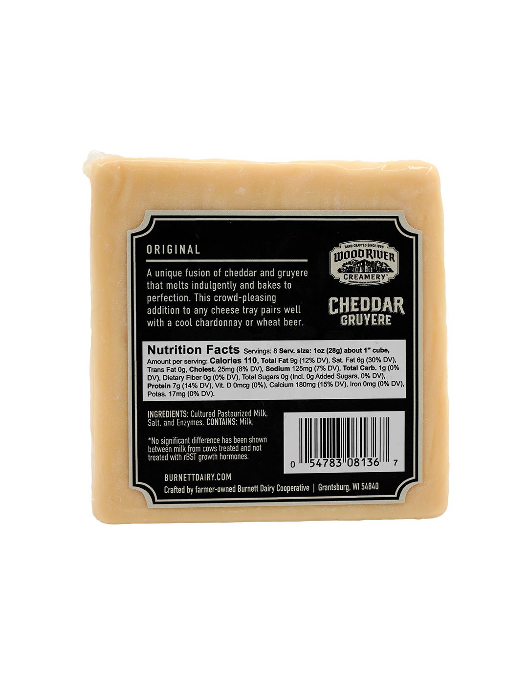 Wood River Creamery Cheddar Gruyere Cheese - Original; image 2 of 2