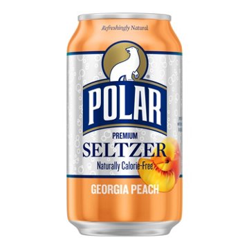 Polar Seltzer Water Georgia Peach 8 pk Cans