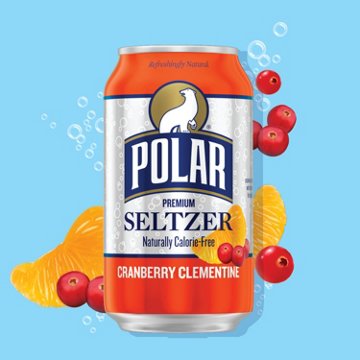 Polar Seltzer Water Cranberry Clementine 8 pk Cans
