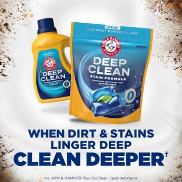 Arm & Hammer Deep Clean Stain Formula Laundry Detergent Power Paks - Sparkling Clean