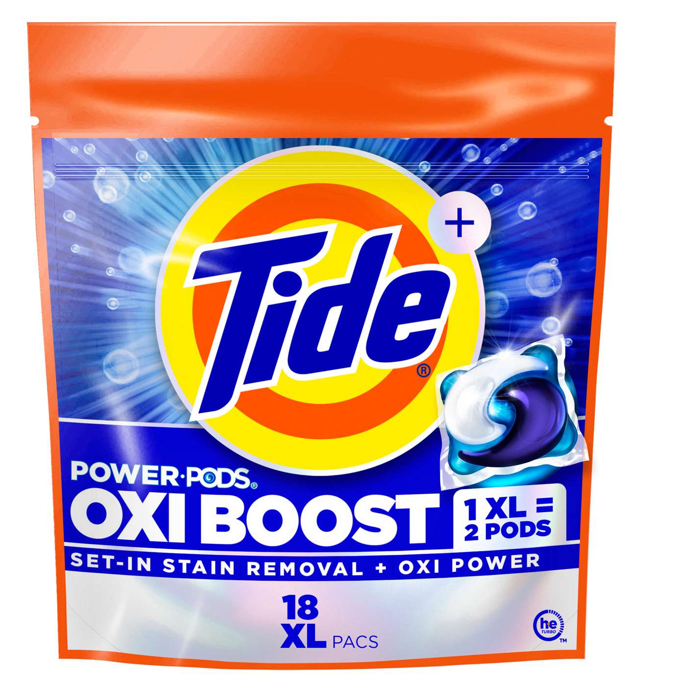 Tide Oxi Boost Power PODS Laundry Detergent Pacs; image 1 of 9