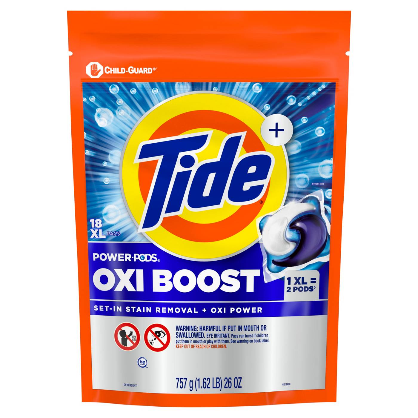Tide Oxi Boost Power PODS Laundry Detergent Pacs; image 3 of 9